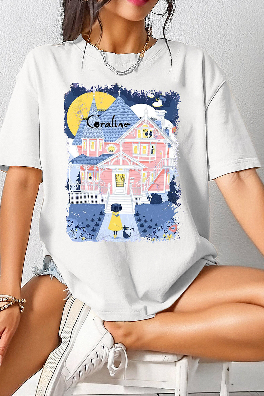 Halloween Coraline Tee For Women