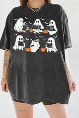 Halloween Ghost Reading Tee For Women