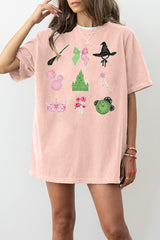 Witch Pink and Green Tee For Women