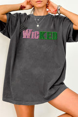 Wicked Glitter Graphic Wizard of Oz Movie Tee For Women