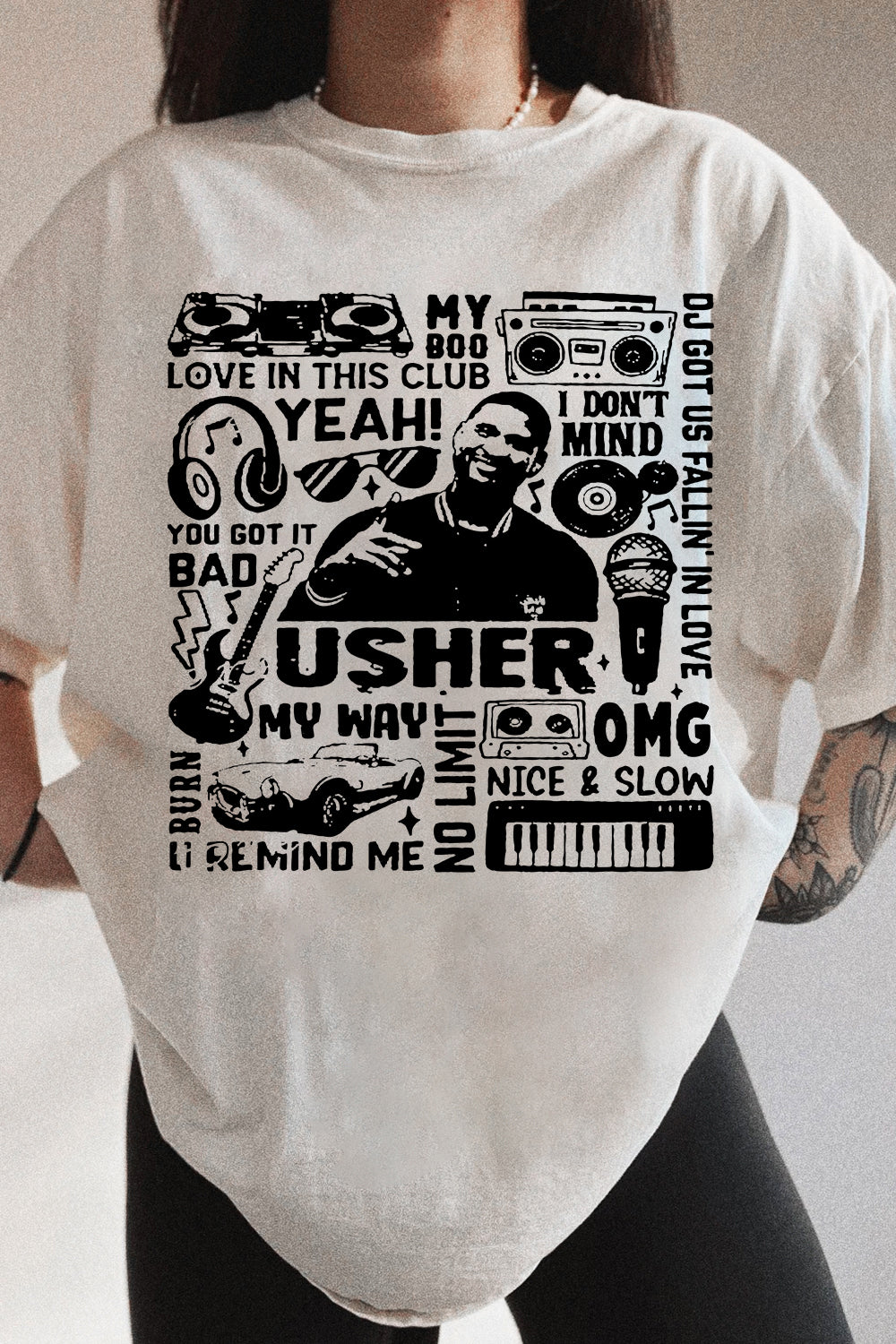 Usher 2024 Tour Usher Past Present Future World Tour Tee For Women