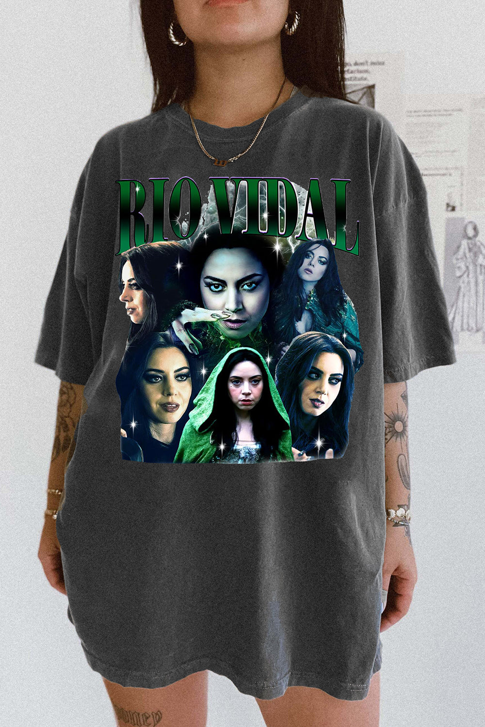 Rio Vidal Aubrey Plaza Green Witch Tee For Women