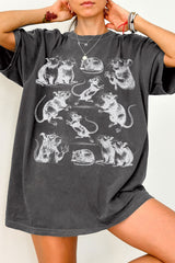 Crazy Rats Vintage Gothic Grunge Tee For Women