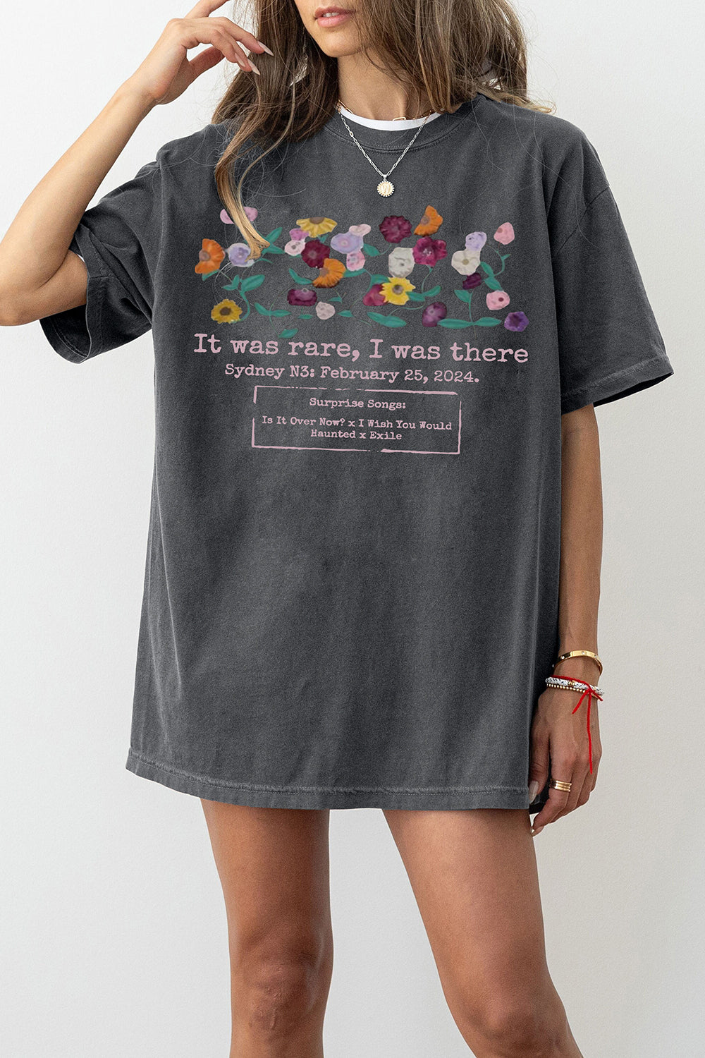 Eras Piano Flowers Taylor Tee For Women