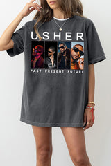 Usher Vintage Past Present Future Tour Tee For Women