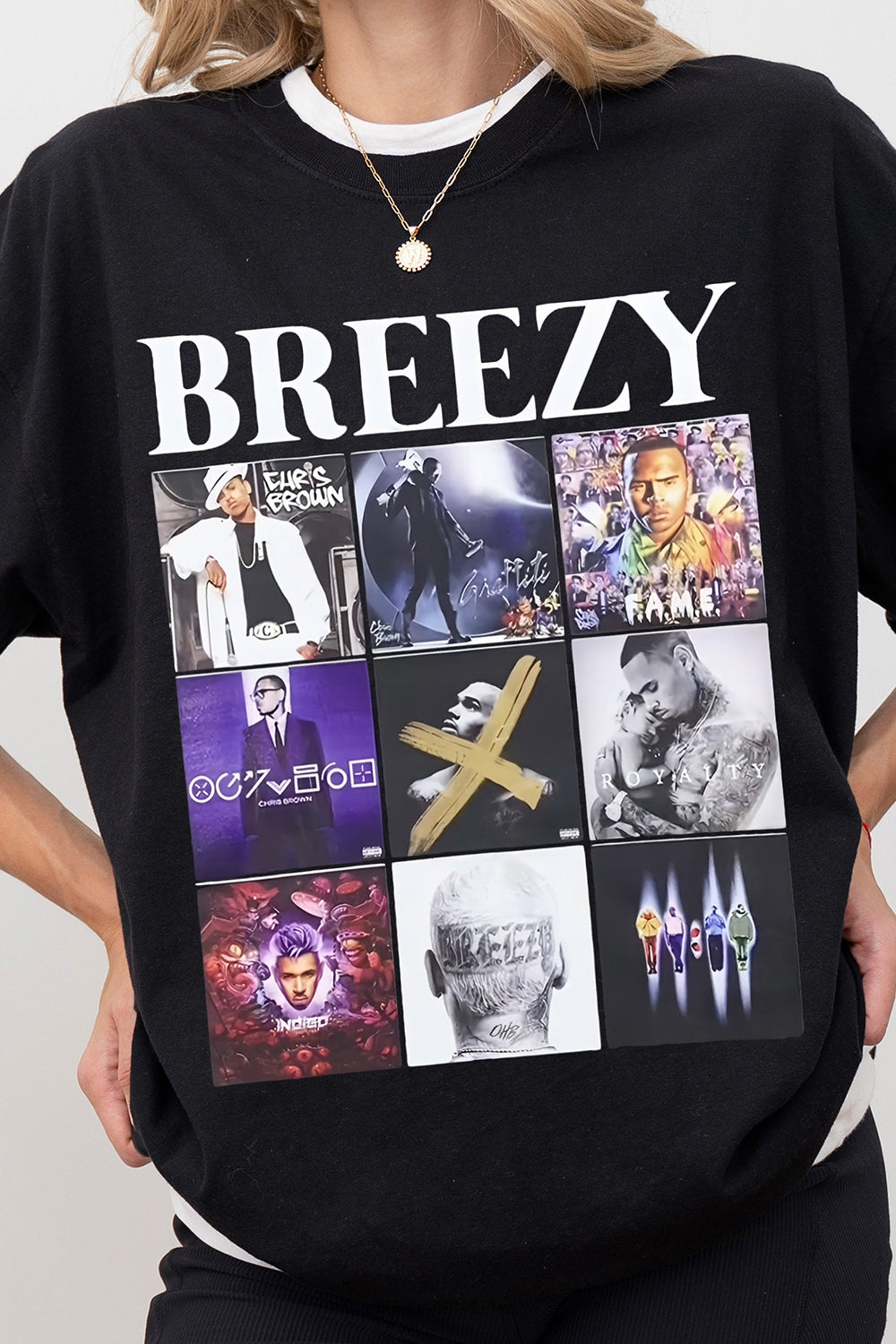 Breezy Album Chris Brown Concert Graphic Tee For Women