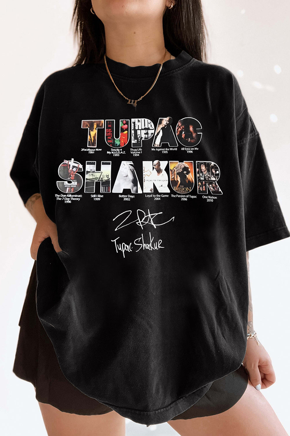 2pacs Hakur Album Tee For Women