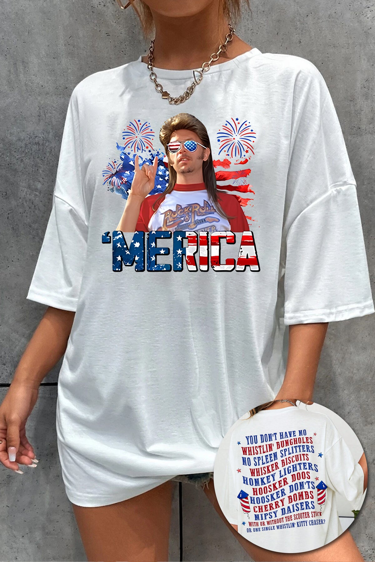 Joe Dirt Merica 4th Of July Tee For Women