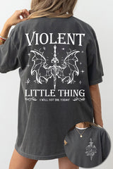 Violent Little Thing Book Lover Tee For Women