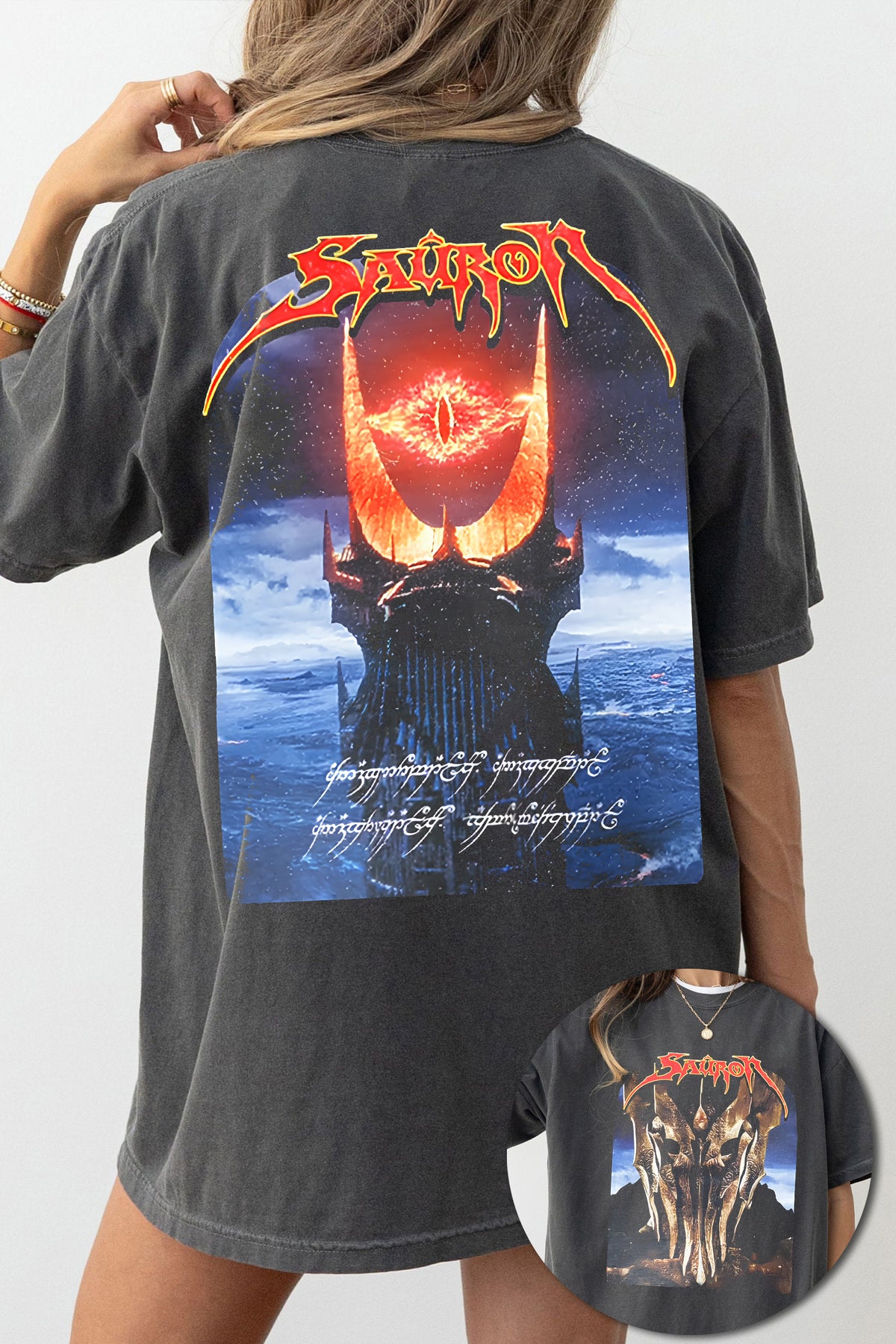 Sauron Vintage LOTR  Tee For Man