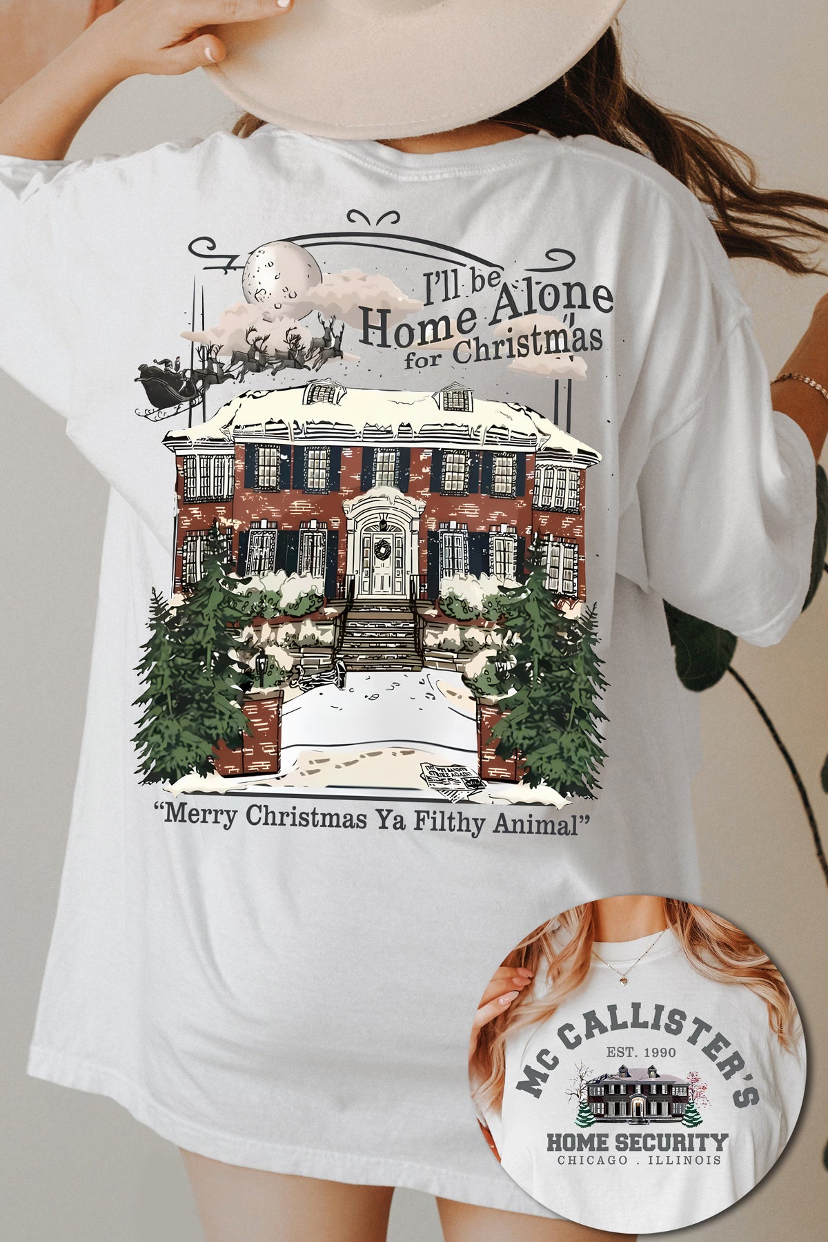 Home Alone Christmas Tee For Women