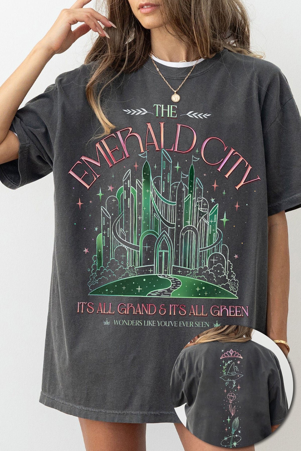 Wizard Movie Fan Emerald City Tee For Women