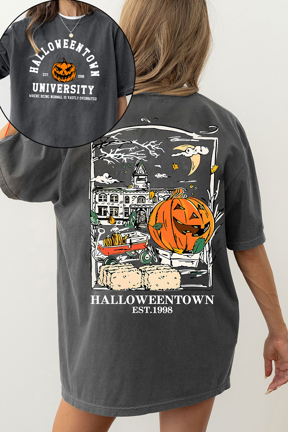 Halloweentown Est 1998 Back and Front Tee For Women