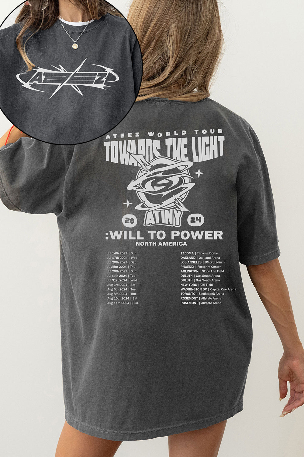 Ateez Towards The Light: Will to Power Shirt World Tour Tee For Women