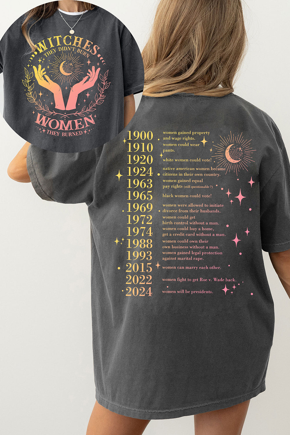 They Didn't Burn Witches They Burned Women Witchy Feminist Tee For Women