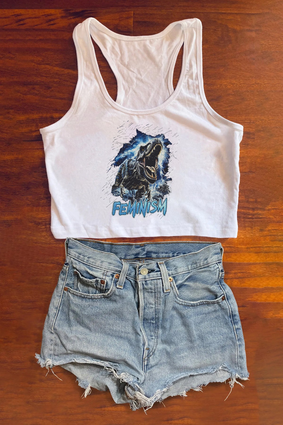 Feminism Tyrannosaurus Rex Dinosaur Tank Top For Women