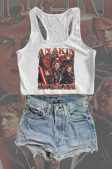 Anakin Skywalker Vintage 90s Crop Tank For Women