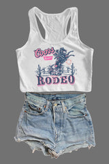 Western Cowgirl Coors Rodeo Crop Tank For Women