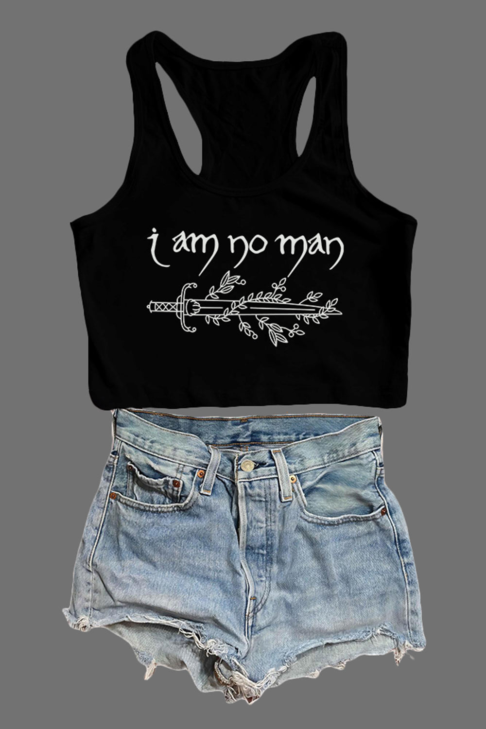 I Am No Man Reading Fandom Crop Tank For Women