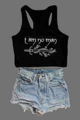 I Am No Man Reading Fandom Crop Tank For Women