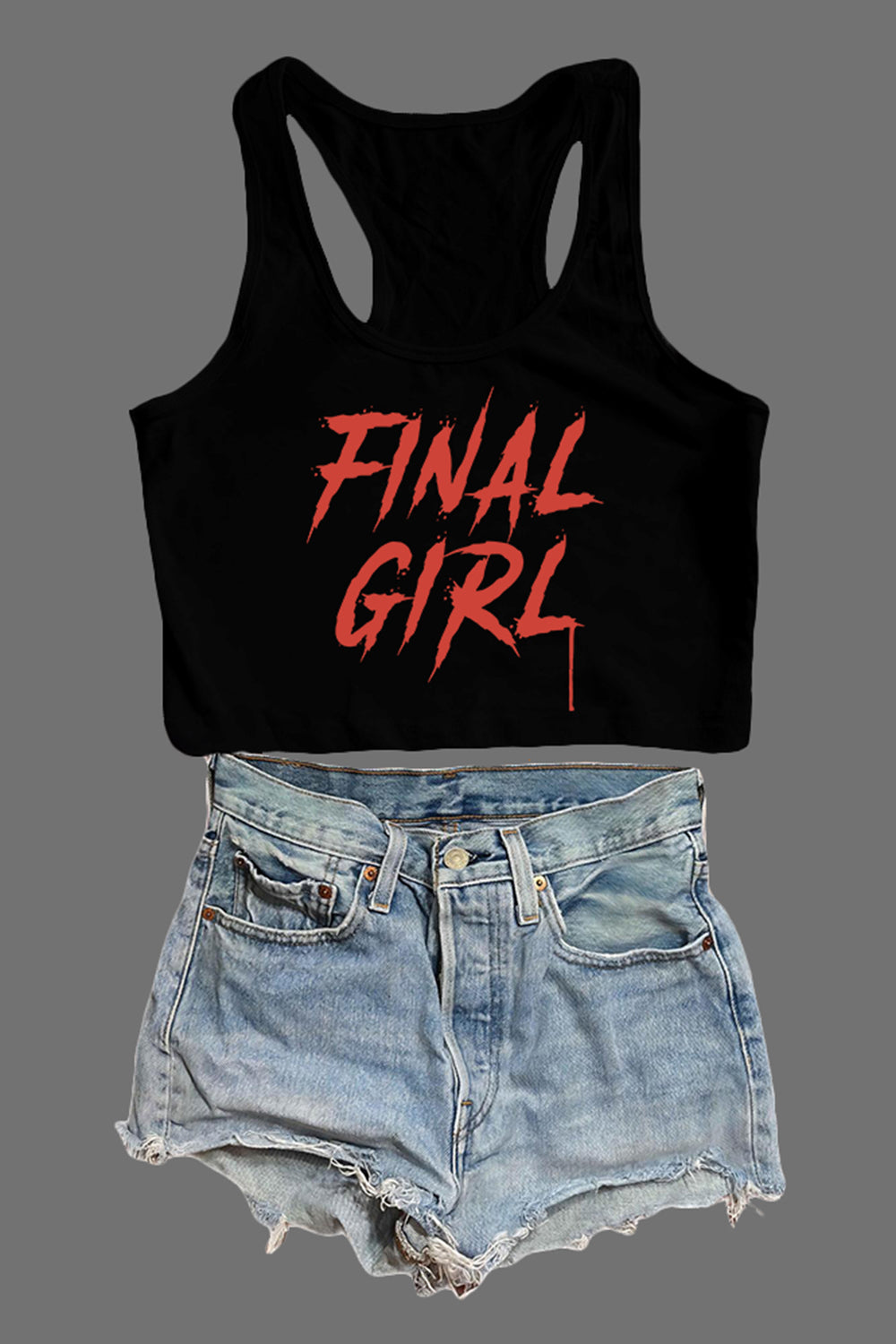 Final Girl Horror Movie Crop Tank For Women