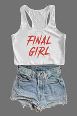 Final Girl Horror Movie Crop Tank For Women