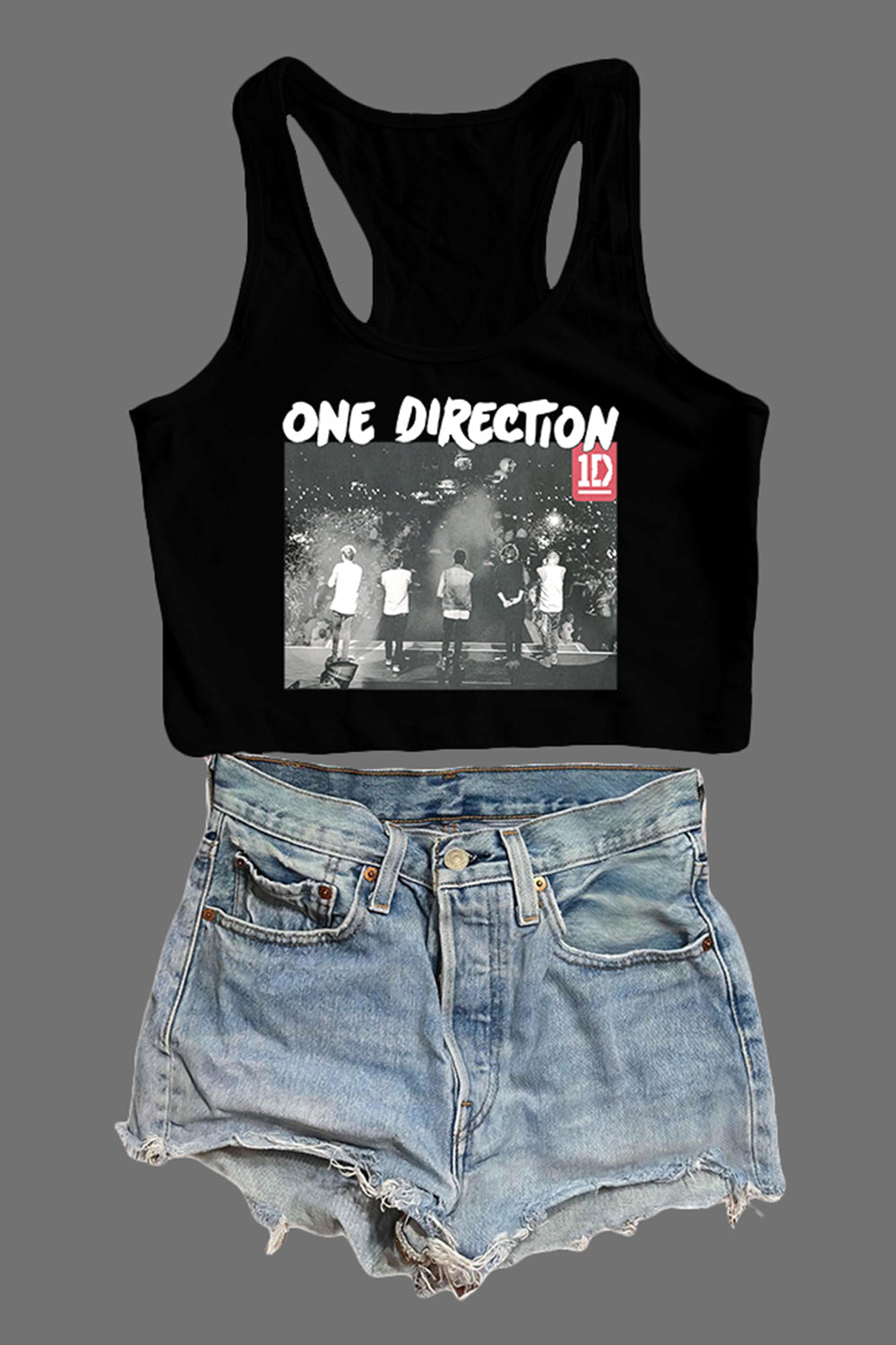 One Direction Tour  Albums Graphic Crop Tank For Women