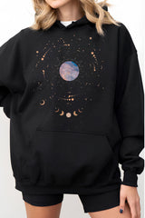 Moon Phase Hoodies For Women