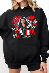 The Rise Of Red I'm A Rebel Vintage Hoodies For Women