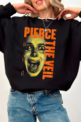 Pierce The Veil Screaming Lady I Cant Heart You World Tour Fleece Sweatshirt For Women