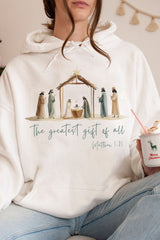 Greatest Gift of All Christmas Fleece Hoodie For Women