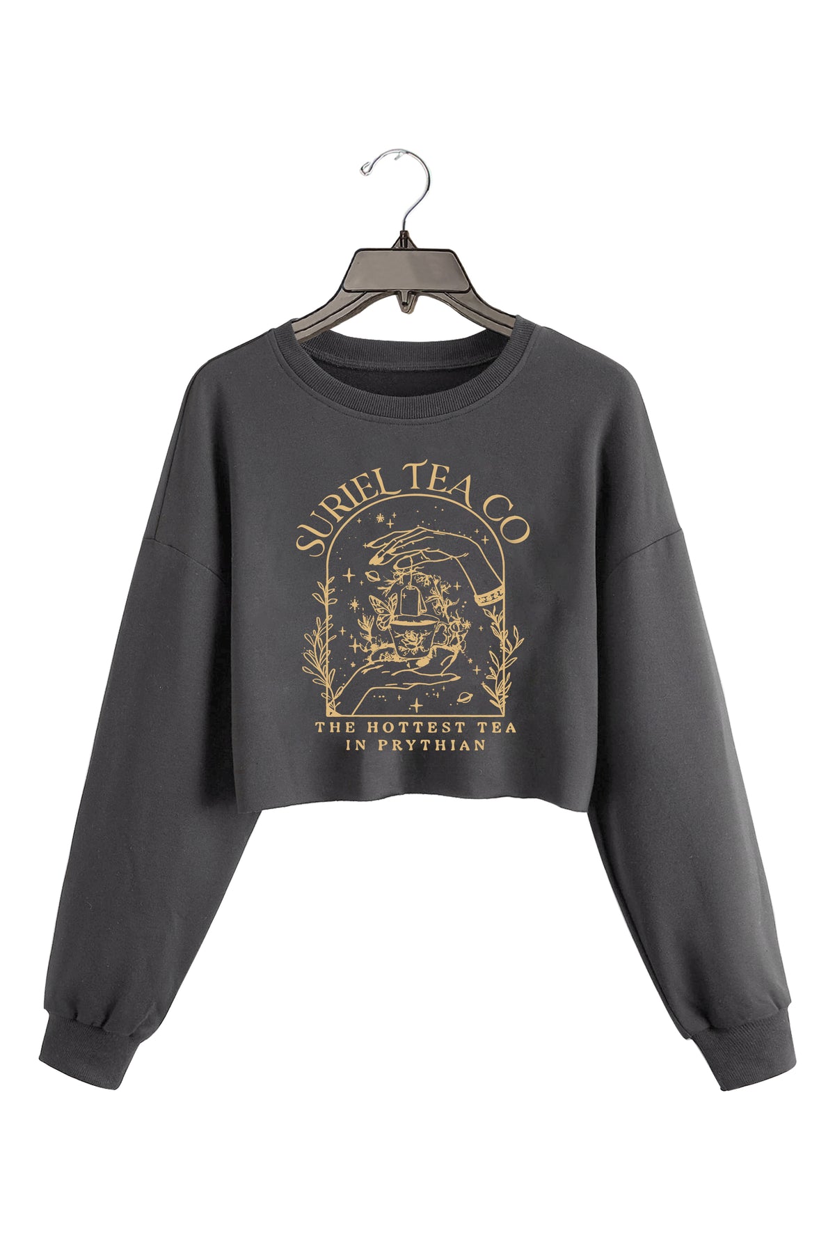 Suriel Tea Co A Court Of Thorns And Roses Bookish Crop Sweatshirt For Women