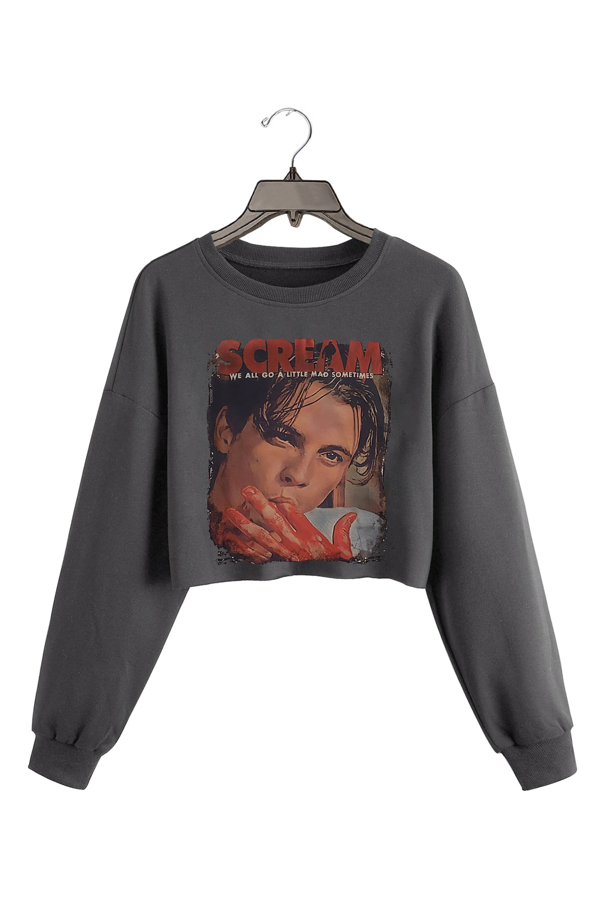 Scream Billy Loomis Lets Watch Scary Movies Crop Sweatshirt For Women