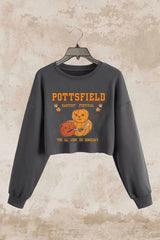 Pottsfield Harvest Festival Pumpkin Halloween Crop Sweatshirt For Women