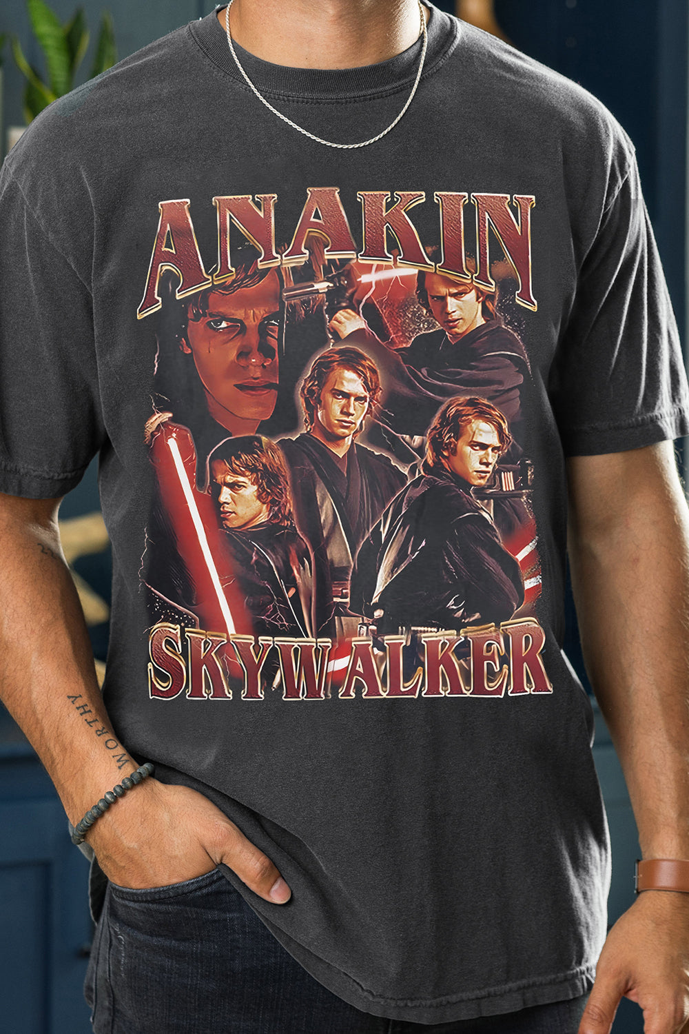 Anakin Skywalker Vintage 90s Tee For Men