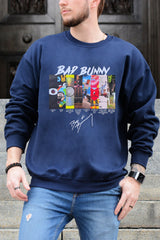 badbunny round neck long sleeve sweatshirt