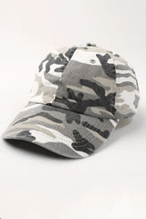 Washed Denim Camouflage Baseball Cap - Unisex