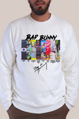 badbunny round neck long sleeve sweatshirt