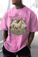 Washed cotton Riders Of Rohan Equestrian Club Tee For Men