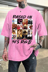 Washed cotton Raised On 90s R&B Album Music Artists-1 Shirt