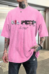 Washed cotton lilpeep short sleeve t-shirt