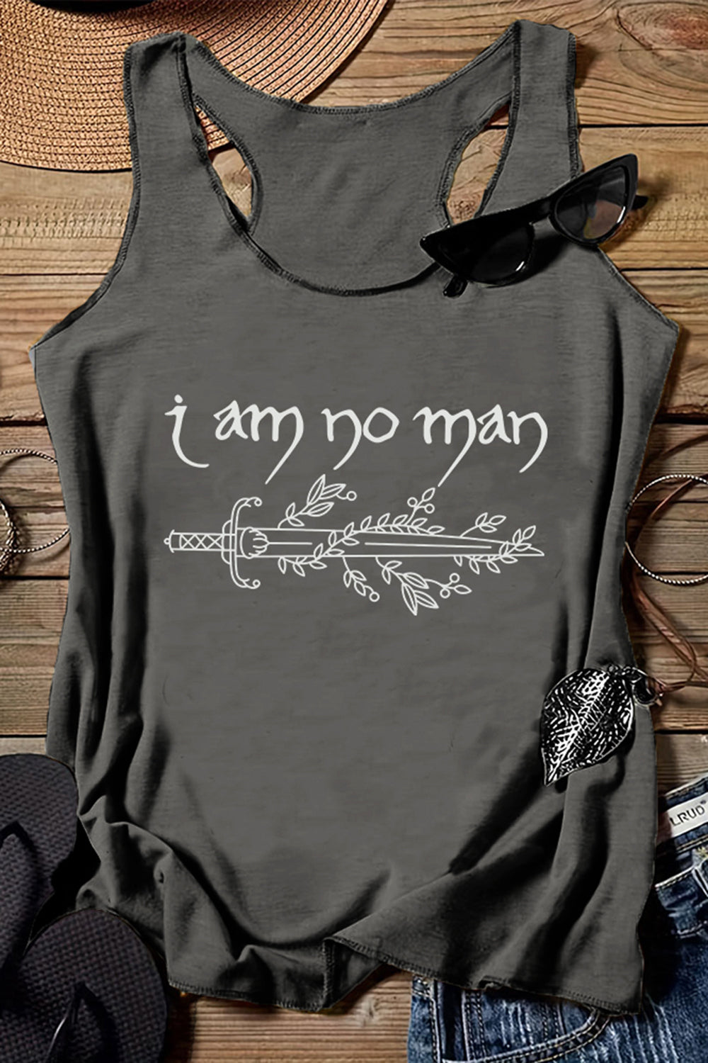 I Am No Man Reading Fandom Tank Tee For Women